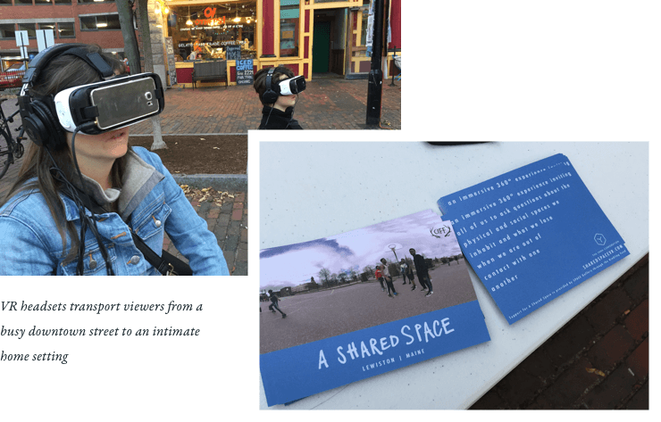 Interactive VR exhibit for Shared Spaces, Portland, ME