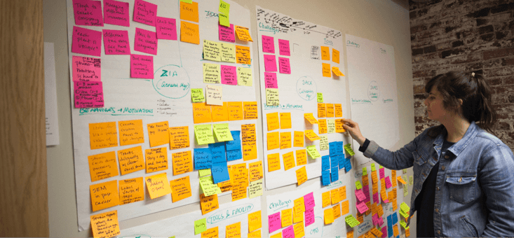 Insights synthesis with stickies after interviews
