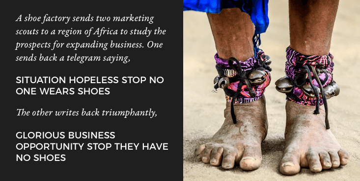 African person without shoes