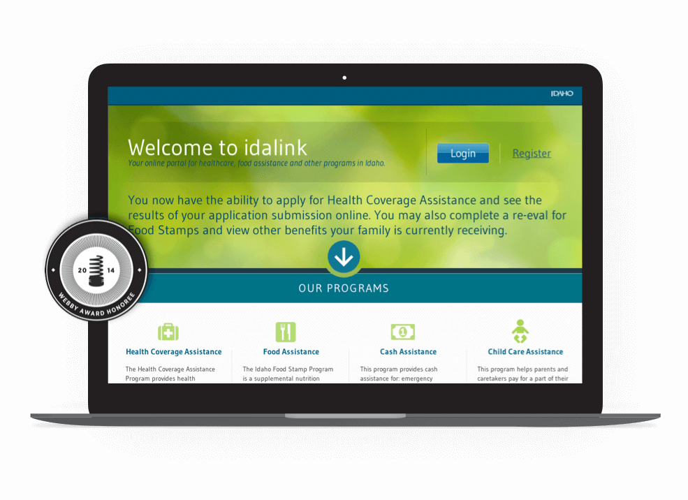 idalink welcome screen