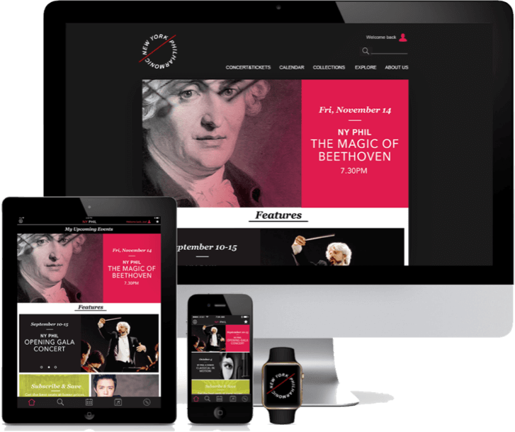 New York Phil app: responsive design