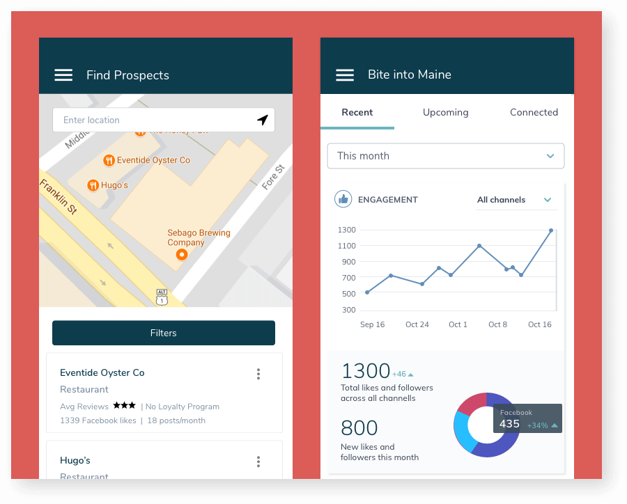 Shoutbrands: Mobile prospecting screens
